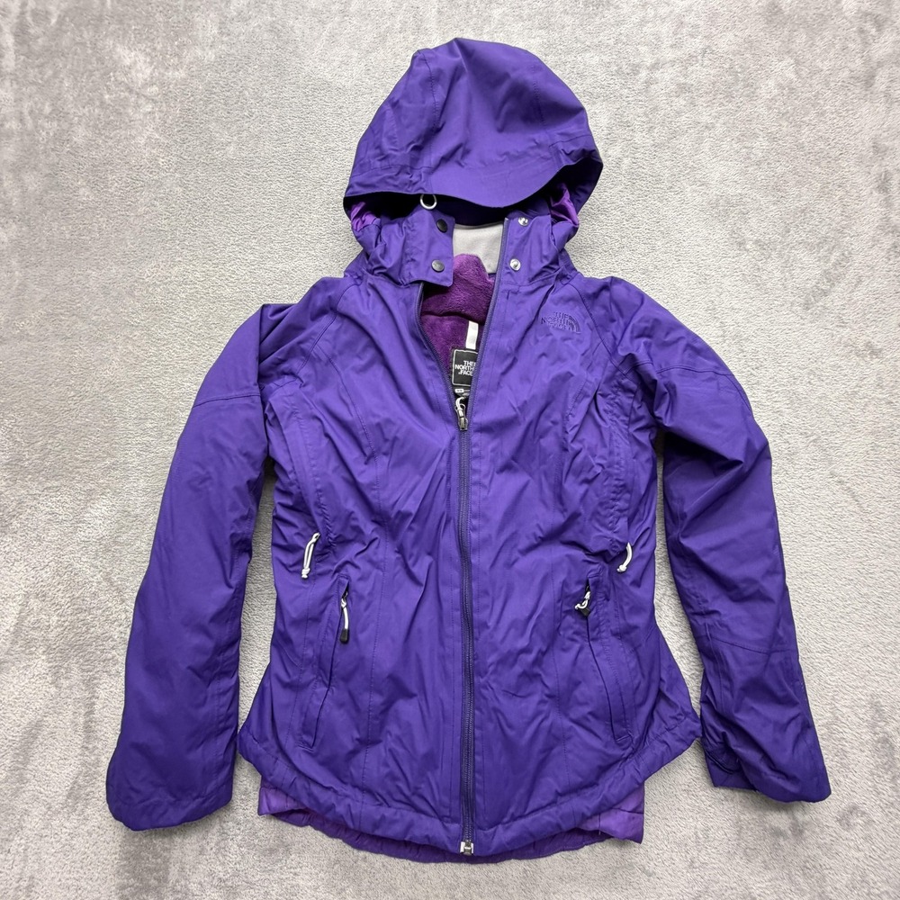 The North Face Jacket Womens M Purple Ski Jacket Hooded Insulated Lined